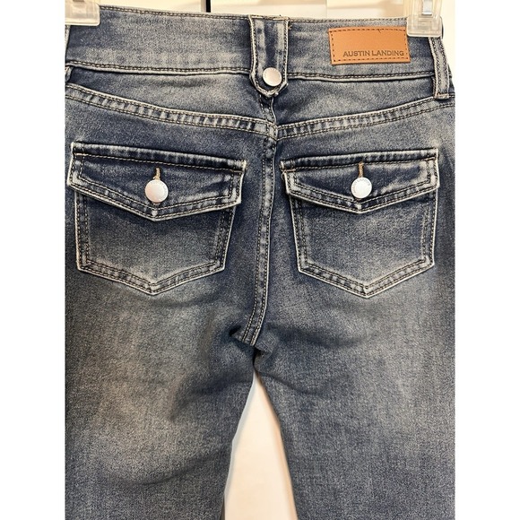 Austin Landing Denim Blue Jeans Wide Leg Pants Size 00 Women's - Picture 12 of 12